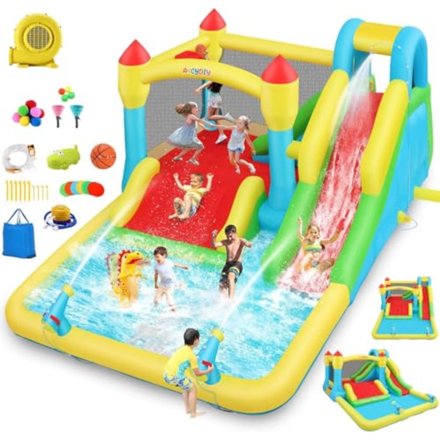 Kids Outdoor Bounce House - Castello gonfiabile acquatico da esterno/interno per