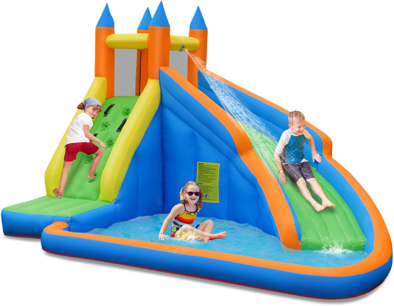 Kids Outdoor Climbing - Parco Acquatico Gonfiabile Gigante con Parete