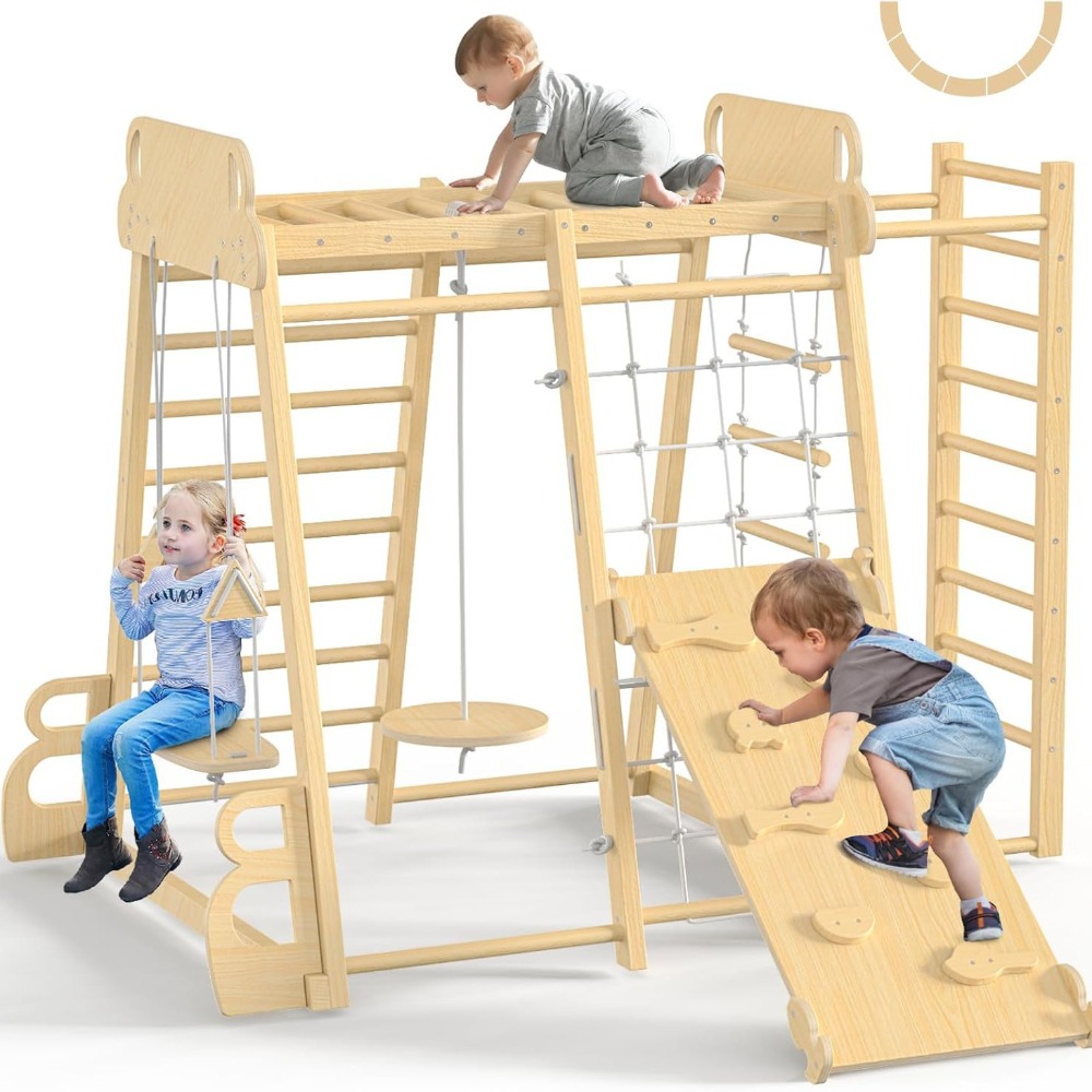 Kids Outdoor Swing And Slide - Parco Giochi Interno 9-in-1 per Bambini,