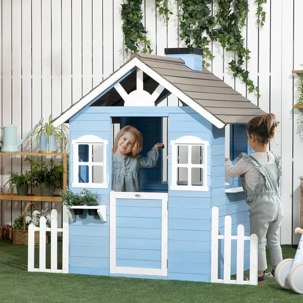 Kids Outdoor Playhouse - Casetta da gioco per bambini Casetta
