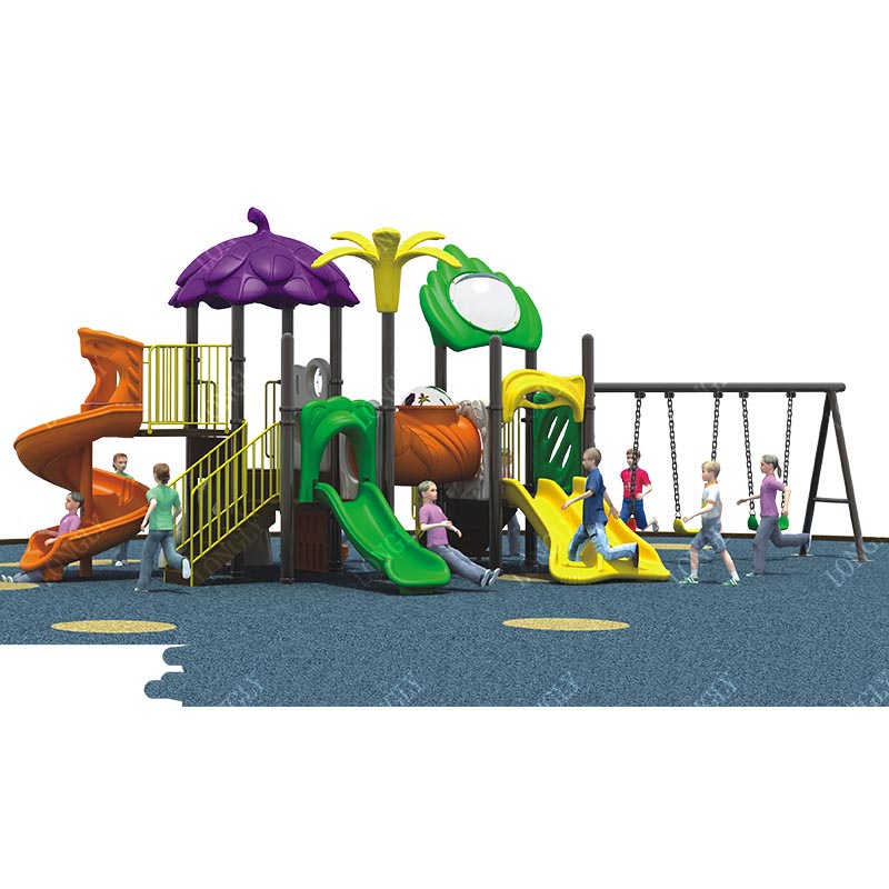 Kids Outdoor Swing And Slide - Scivolo Multifunzionale per Bambini in LLDPE