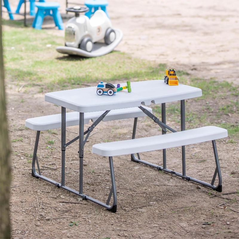 Kids Outdoor Dining Set - Tavolo da picnic pieghevole per bambini