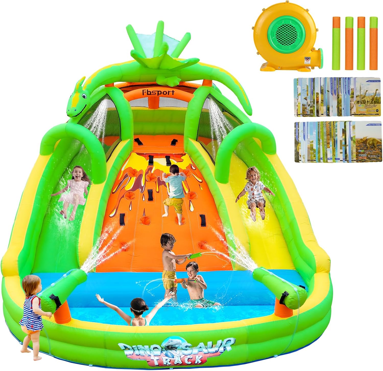 Kids Outdoor Bounce House - Castello Gonfiabile per Bambini con Scivolo,