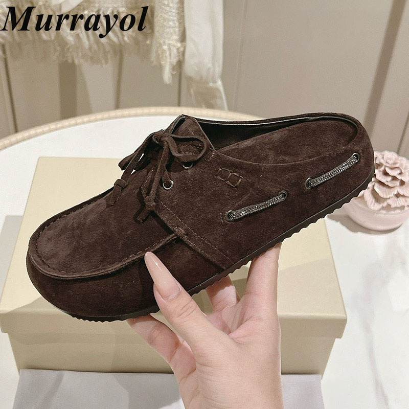 Kids Outdoor Shoes - Mules da Donna in Pelle Scamosciata