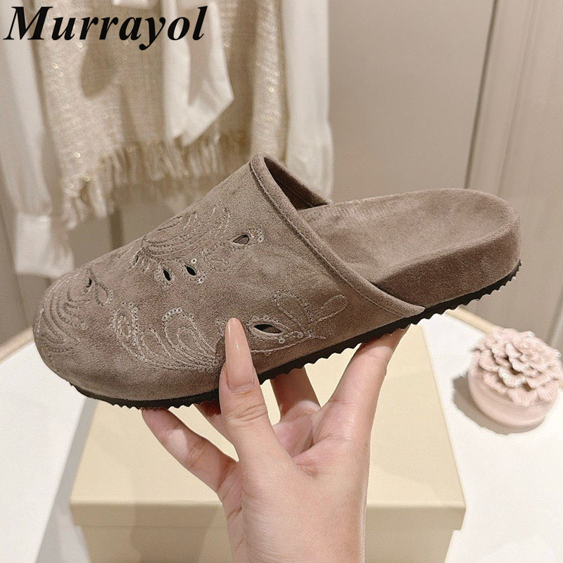 Kids Outdoor Shoes - Ciabatte da Donna in Pelle Scamosciata