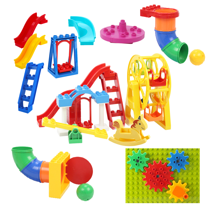 Kids Outdoor Swing And Slide - Grandi blocchi di costruzione Parco giochi