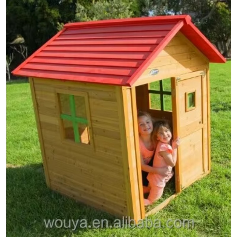 Kids Outdoor Playhouse - Casetta in Legno Prefabbricata Economica e