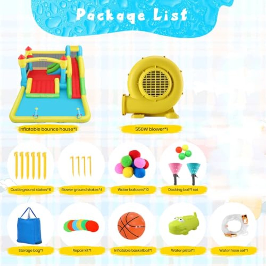 Castello gonfiabile acquatico  - Kids Outdoor Bounce House recensione e prezzo