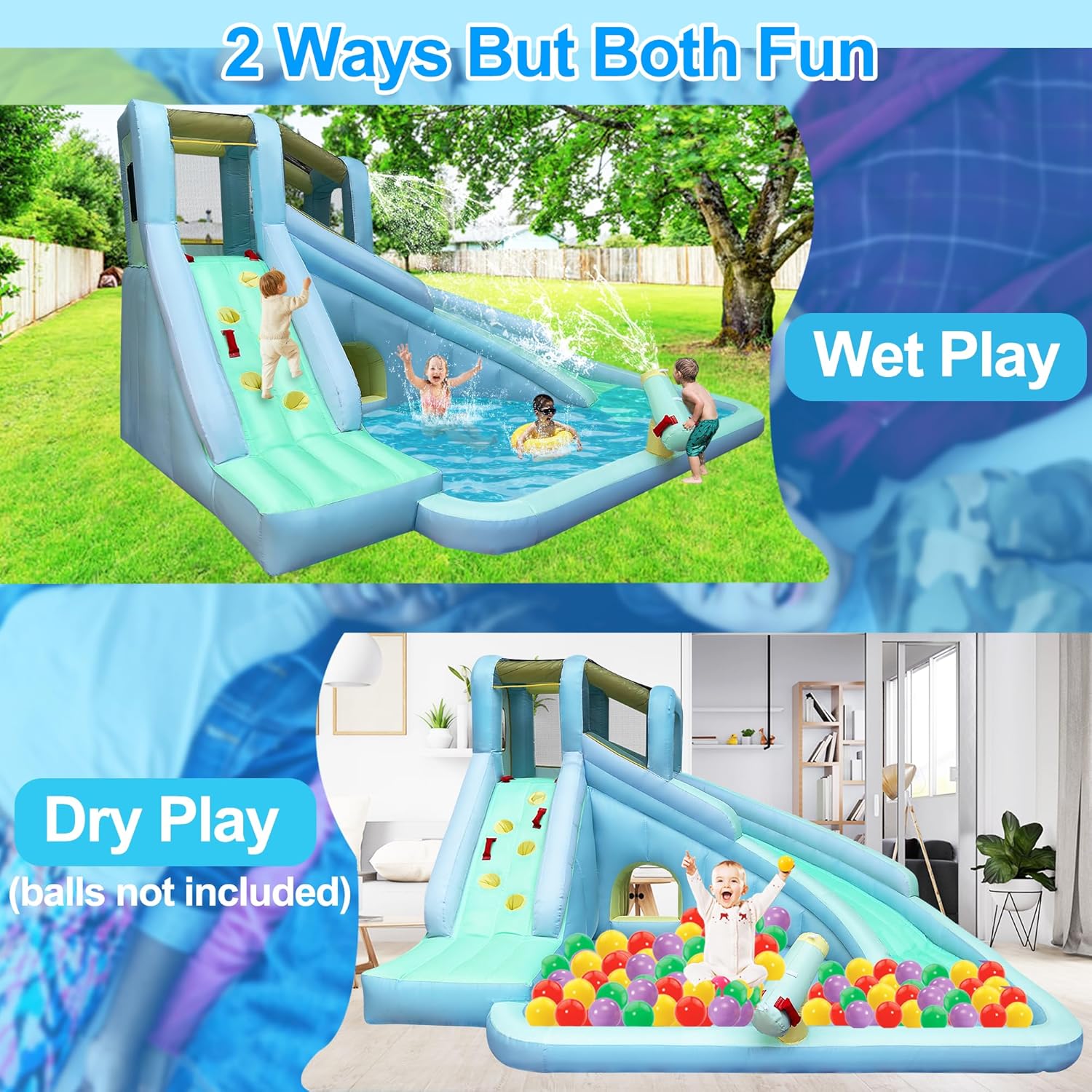 Parco Acquatico Gonfiabile 6-i - Kids Outdoor Bounce House recensione e prezzo