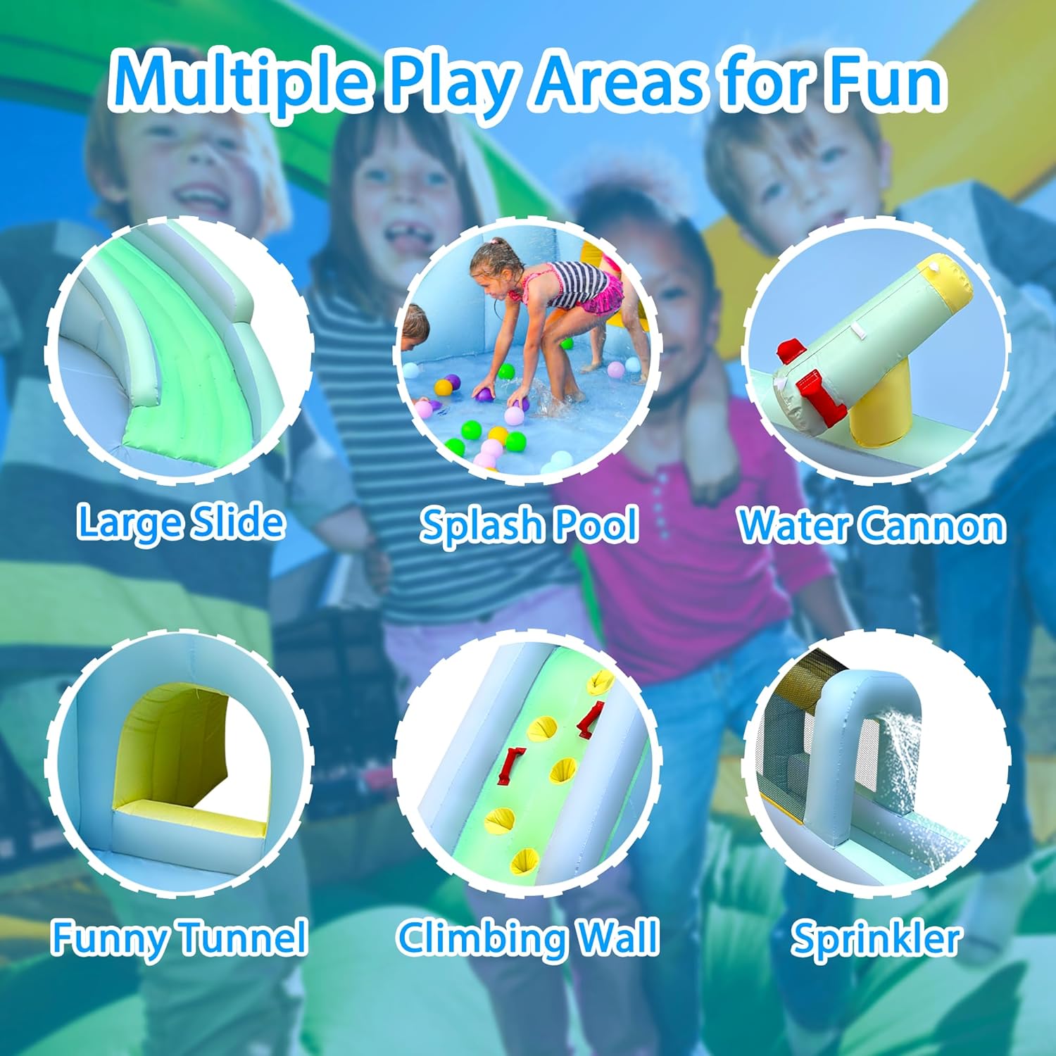 Parco Acquatico Gonfiabile 6-i - Kids Outdoor Bounce House recensione e prezzo