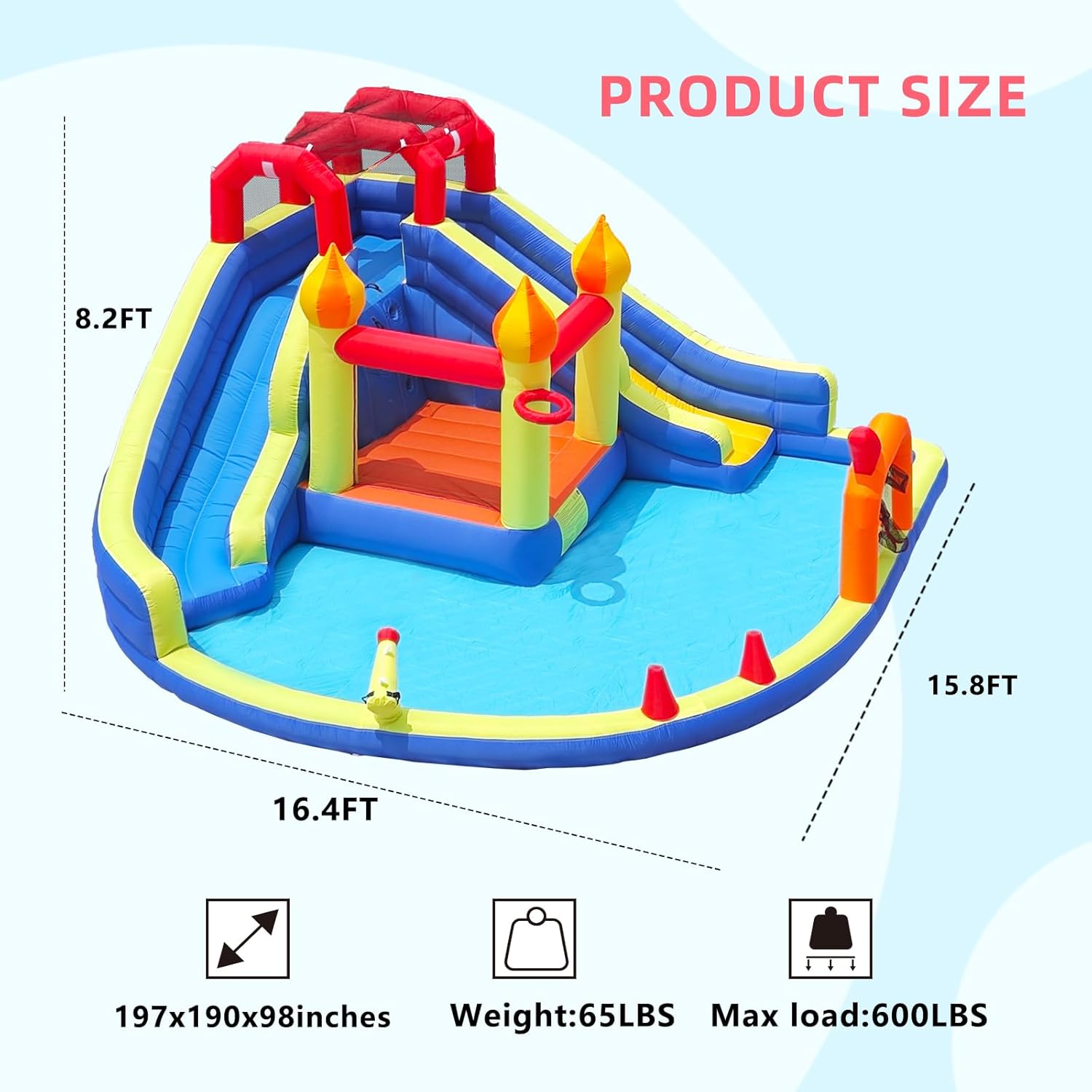 Castello Gonfiabile per Bambin - Kids Outdoor House With Slide recensione e prezzo