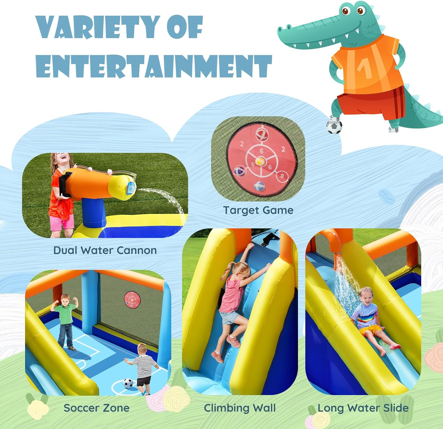 Scivolo d'Acqua Gonfiabile Gig - Kids Outdoor Bounce House recensione e prezzo