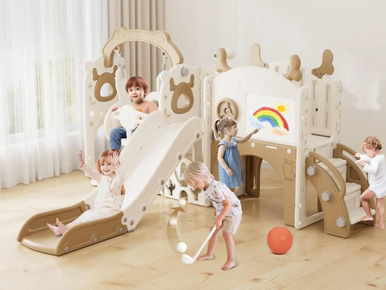 Set Scivolo e Altalena 13-in-1 - Kids Outdoor Swing And Slide recensione e prezzo