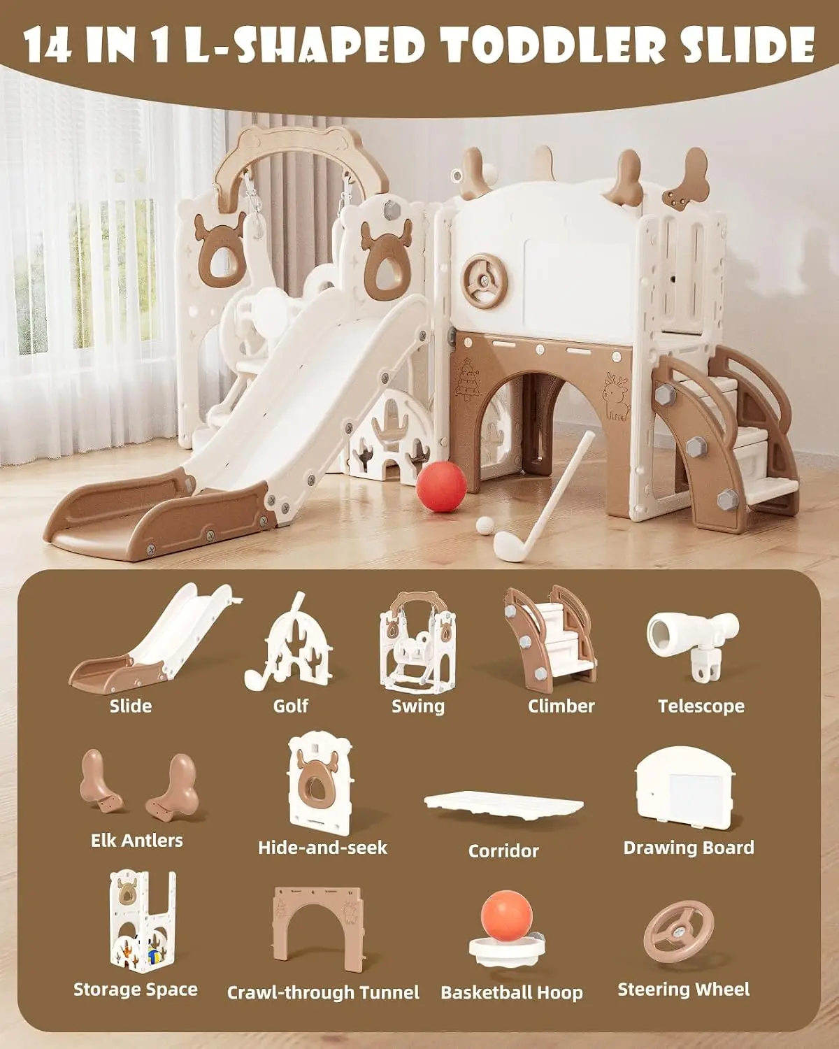 Set Scivolo e Altalena 13-in-1 - Kids Outdoor Swing And Slide recensione e prezzo