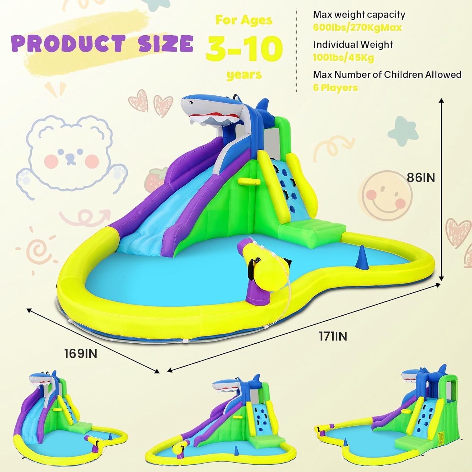 Castello Gonfiabile 13x14FT co - Kids Outdoor Bounce House recensione e prezzo