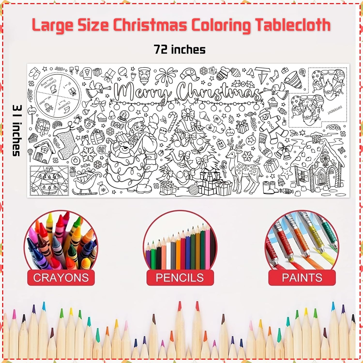 Tovaglia con poster da colorar - Kids Outdoor Xmas Gifts recensione e prezzo