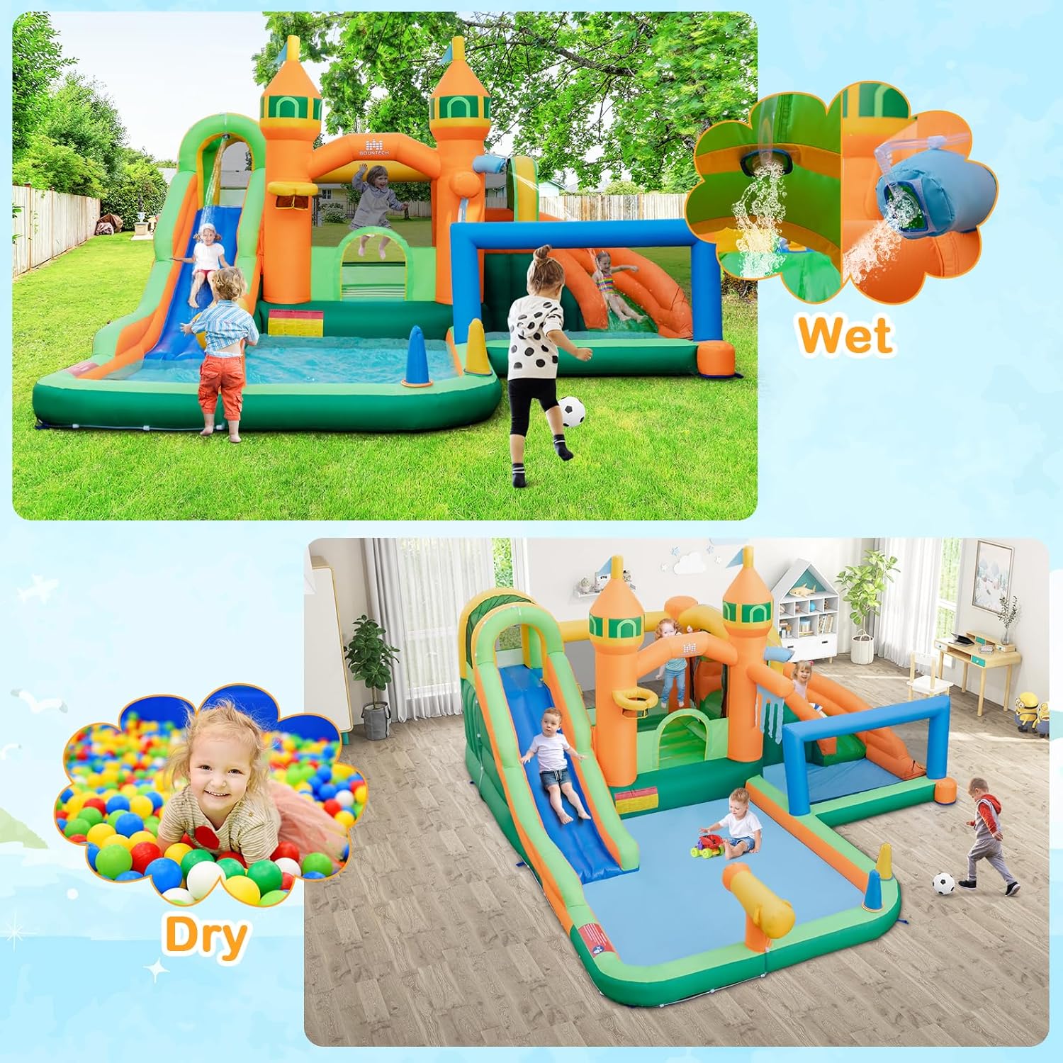 Parco Acquatico Gonfiabile 9-i - Kids Outdoor Bounce House recensione e prezzo