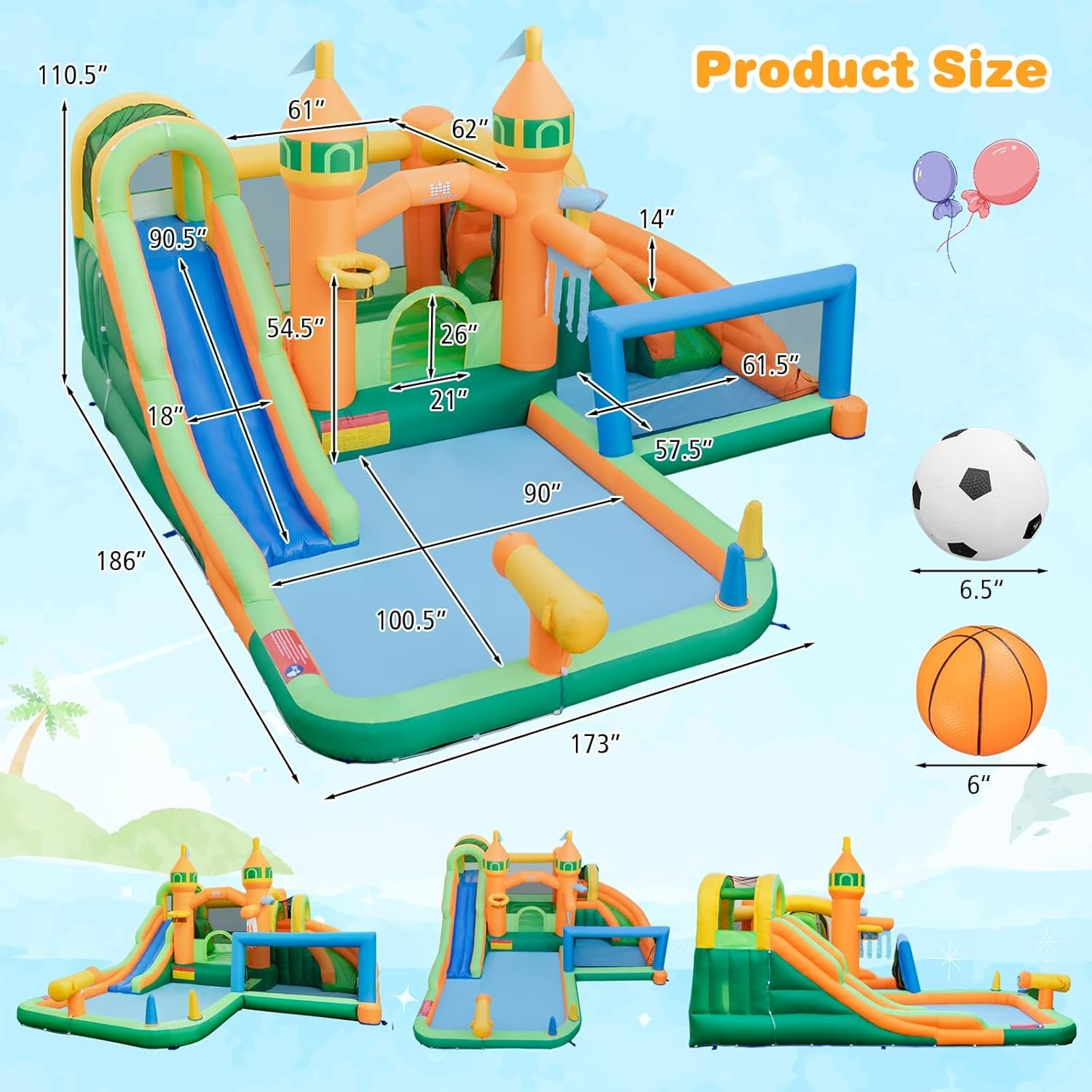 Parco Acquatico Gonfiabile 9-i - Kids Outdoor Bounce House recensione e prezzo