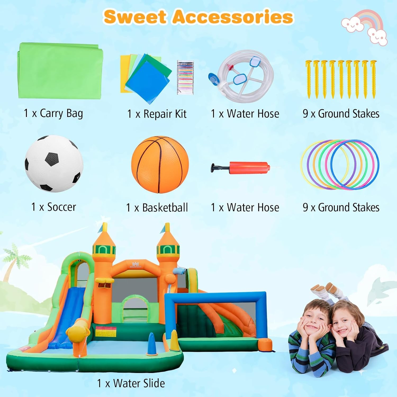 Parco Acquatico Gonfiabile 9-i - Kids Outdoor Bounce House recensione e prezzo